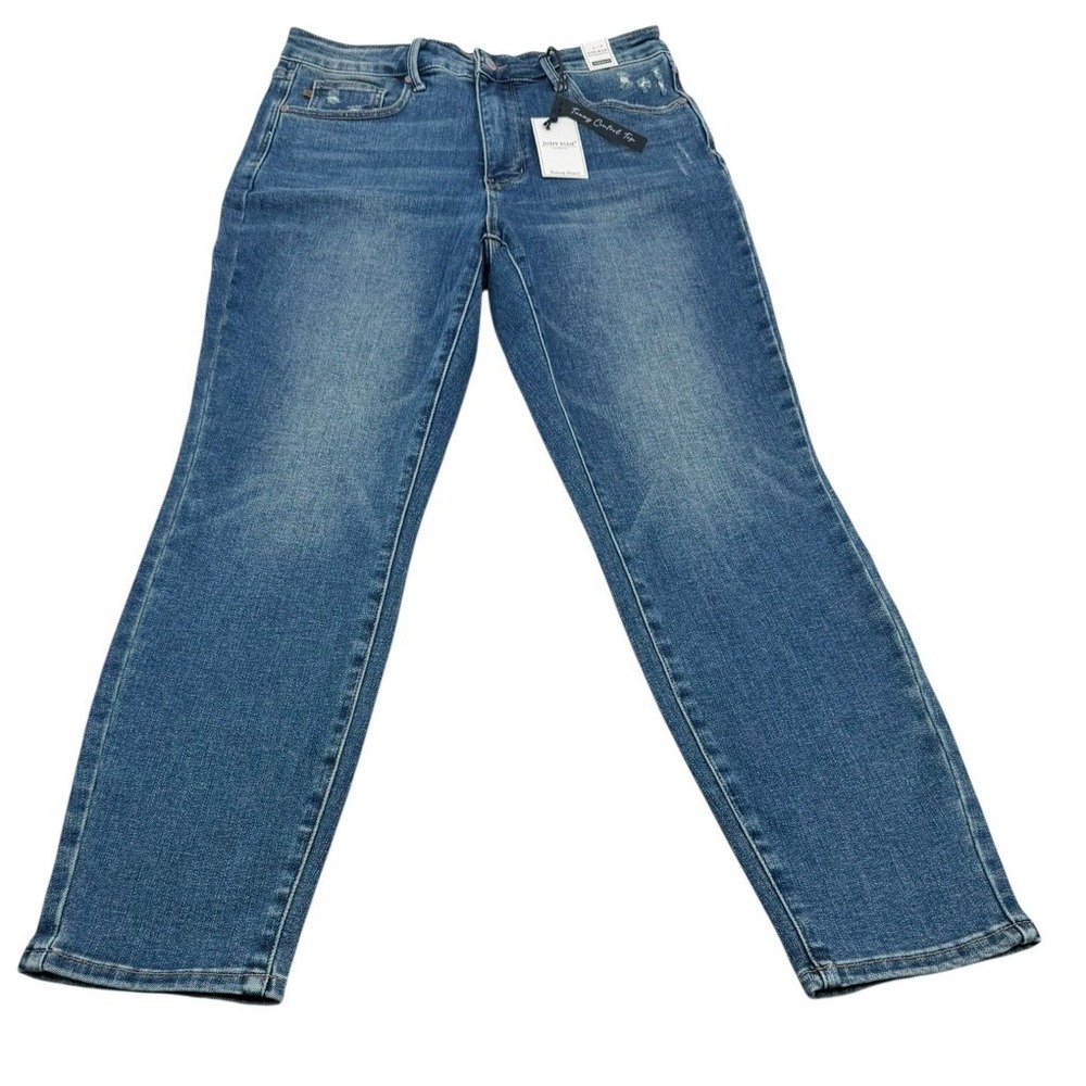 Judy Blue High Waist Slim Fit Tummy Control Jeans JB88776DK Dark Blue Size 13/31
